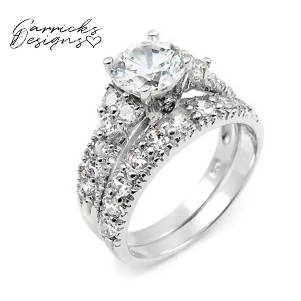 Beautiful Round Cut Women's Engagement Wedding Ring Set